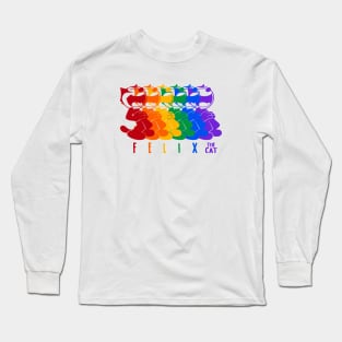 FELIX THE CAT - Rainbow colors Long Sleeve T-Shirt